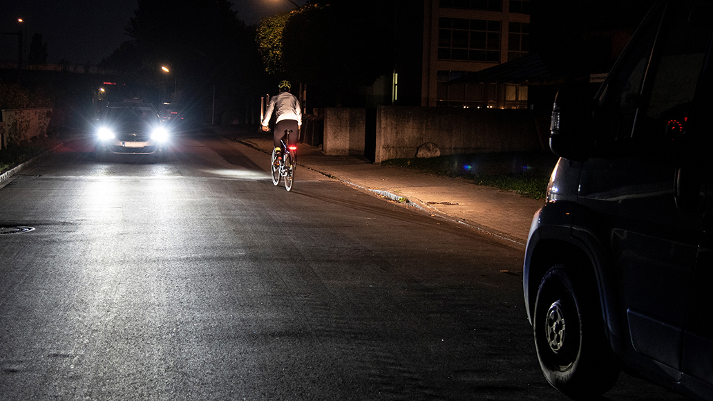 Reflektoren am Fahrrad für bessere Sichtbarkeit bei Dunkelheit